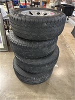 LOT OF 4 LARGE TIRES WHEELS 265/70 R17 115T