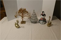 Vintage Dream Tree, Brass Swans, Vintage Safety