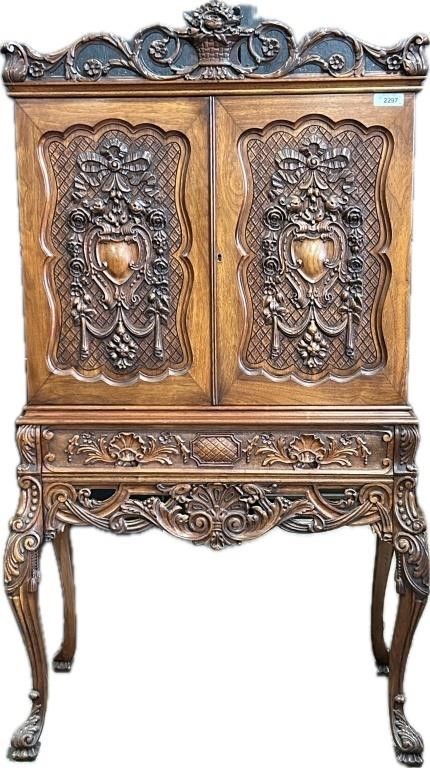 Antique Carved Cabinet.