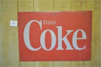 Acrylic "Enjoy Coke" Advertising Sign 31 1/2"