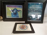 Three Framed Pictures