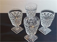 4pc Imperial Glass Mount Vernon Pattern Square