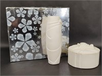 Estee Lauder Italian Alabaster Vase, Trinket Jar