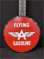 Flying A Gasoline Enamel Advertising Sign