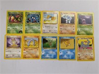 Vintage Pokemon Common 10 Card Lot