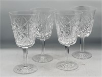 4 Waterford Clare Glasses 7in Clear Cut Crystal
