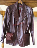 Vintage Etienne Aigner Leather Coat & Gloves