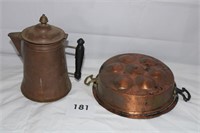 COPPER TEA POT & EGG POT