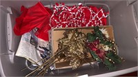 Tote of Assorted Decorations