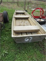 ALUMINUM FLAT BOTTOM POND BOAT 12 FT