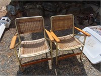 2 Wicker Style Outdoor Chairs