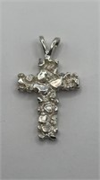 Sterling Silver Nugget Cross