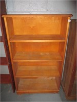 wooden book shelf .