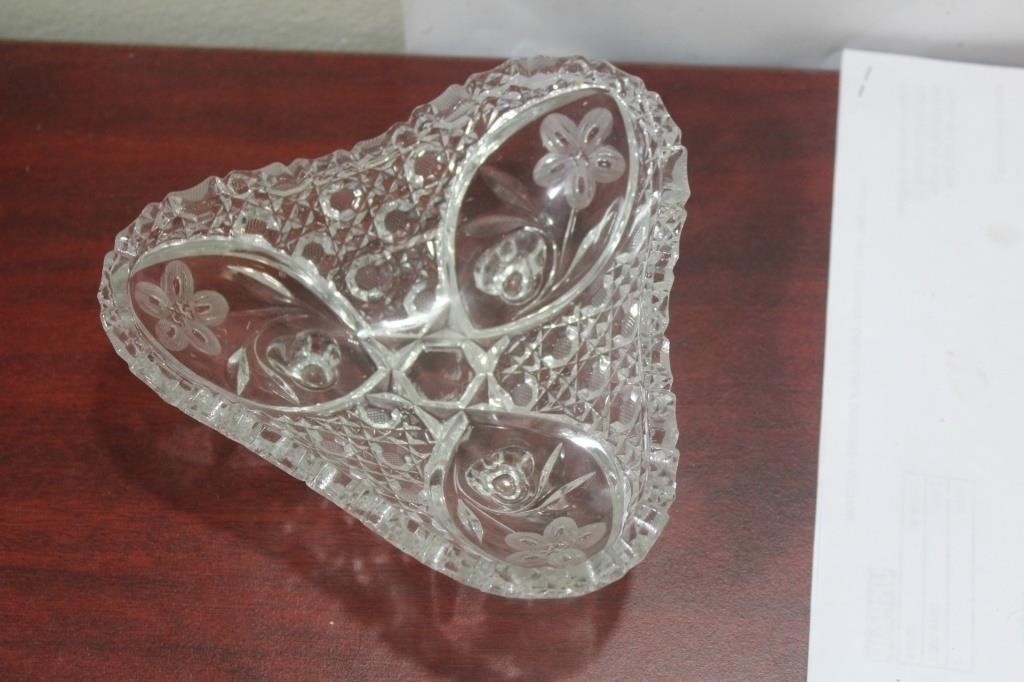 A Pressed Glass Footed Bowl