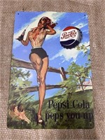 8"x12" Pepsi Tin Sign