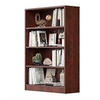 Wood Bookcase 4-Shelf Freestanding Display Wooden