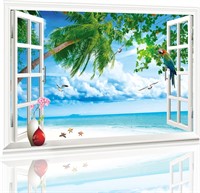 SIJIFACAI Fake Window 3D Sticker 50x35in