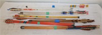 39 Wooden Arrows w/Practice Tips, 25-30" long