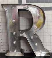 New metal battery operated letter "R" light up