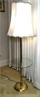 Brass Tone Floor Lamp/Table