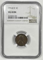 1914-D Lincoln Cent Very Good NGC VG8