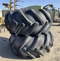 (2) 35.5L32 CASE-IH Harvester Tires and Rims