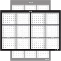 WallDeca Large Dry Erase Calendar for Wall - 2024