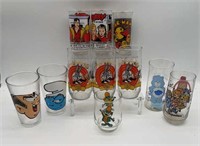 Collector Glasses -Smurf-Bugs Bunny-Sunday Funnies