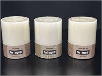 3 Pier 1 Imports  Inodore Candles (New Sealed)