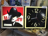 Marlboro electric wall clock, 12x26