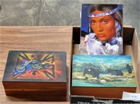 3  CEDAR LINED BOXES WITH PICTURES