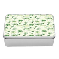 Ambesonne Hawaii Metal Box, Sketch Palm Tree North