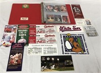 Vtg Cardinals Game Schedules, Decals, Etc