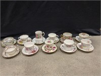 Misc china cups and saucers