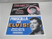 Two Elvis Presley Chicago Tribune Concert Posters