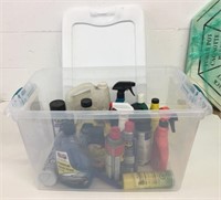 Assorted Auto Care Products Tote Lot
