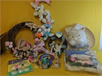 Easter Lot, including 12" and 7" wreath, Easter