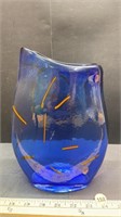 Unmarked Art Glass Vase (10"H)