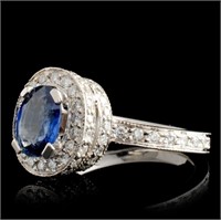 1.32ct Sapphire & 2.23ct Diamond Ring - 14K WG