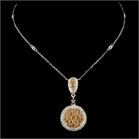 14K Gold Necklace with 1.90ctw Diamonds