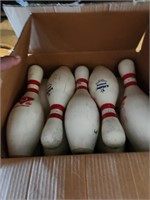 10 Vintage Bowling Pins Target Practice in