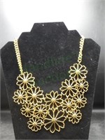 Joan Rivers "Delicate Daisy" Bib Necklace Gold