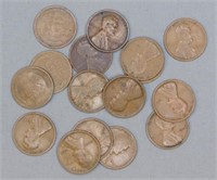 (16) 1926 Wheat Pennies. Note: (4) Fair and (12)