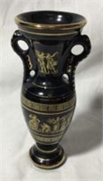 24Kt Gold Accented Vase Handmade in Greece