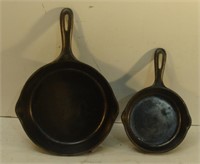 Two Cast Iron Skillets