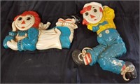 Raggedy Ann & Andy Wall Plaques