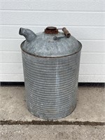 Vintage galvanized gas can