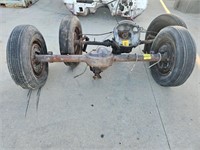 (2) AXLES WITH WHEELS