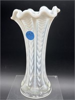 NORTHWOOD OPALESCENT FEATHER VASE