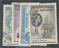 FALKLAND ISLAND DEPENDENCIES #1L30-1L33 USED